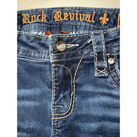 Rock Revival Alivia Skinny Button Pocket Denim Jeans-Women's Size 26x31 - Picture 16 of 16